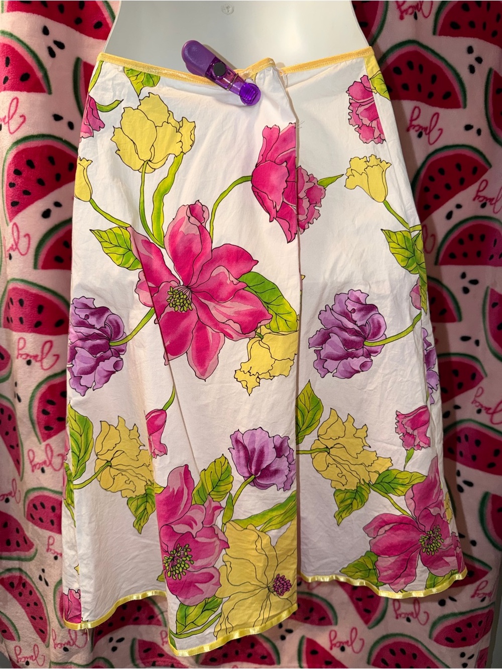 🩷 Vintage Floral Midi Skirt - Picture 4 of 5